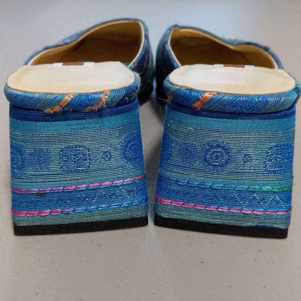 Marino Boutique square toe heel textile leather sole mule size 8.5W - Picture 5 of 12